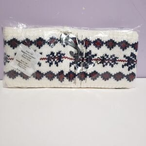 Timberland NWT Winter Head Band  White Red Blue Women's Accessories